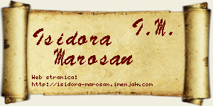 Isidora Marošan vizit kartica
